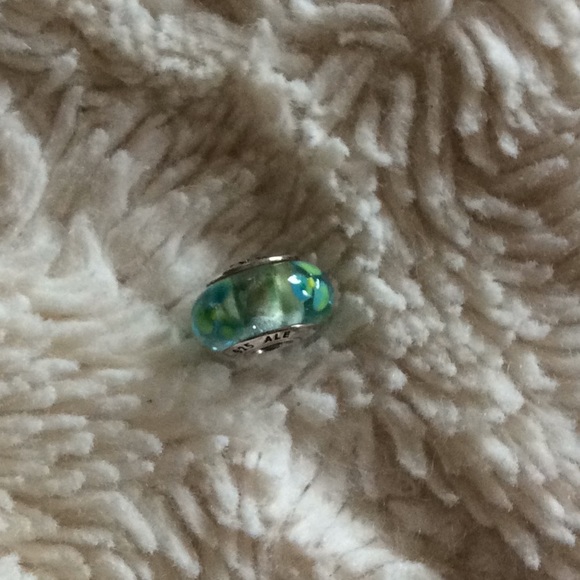 Pandora Glass Murano Charm with Flowers - Picture 11 of 12